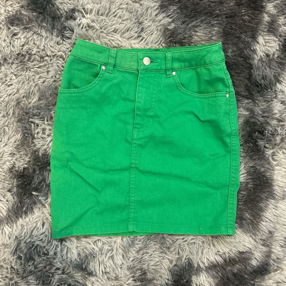 Green Mini Skirt